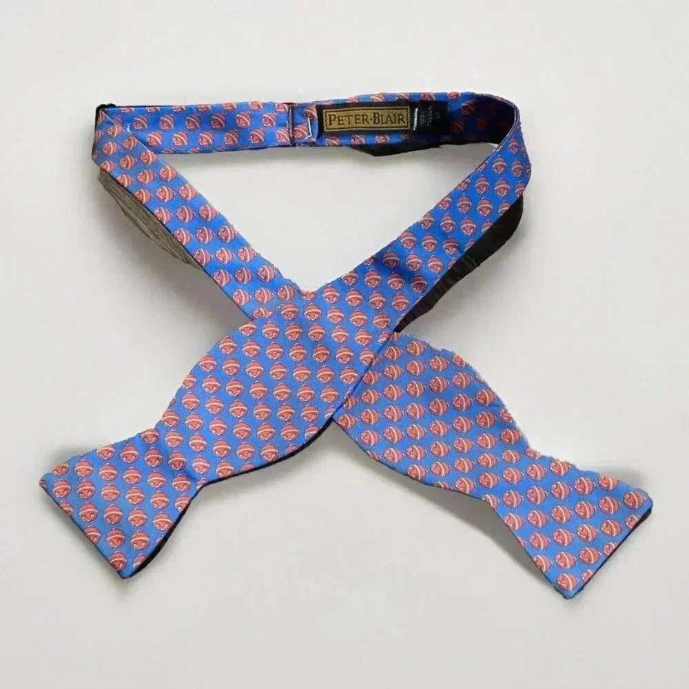Peter Blair Christmas Bells Bow Tie 100%‎ Silk